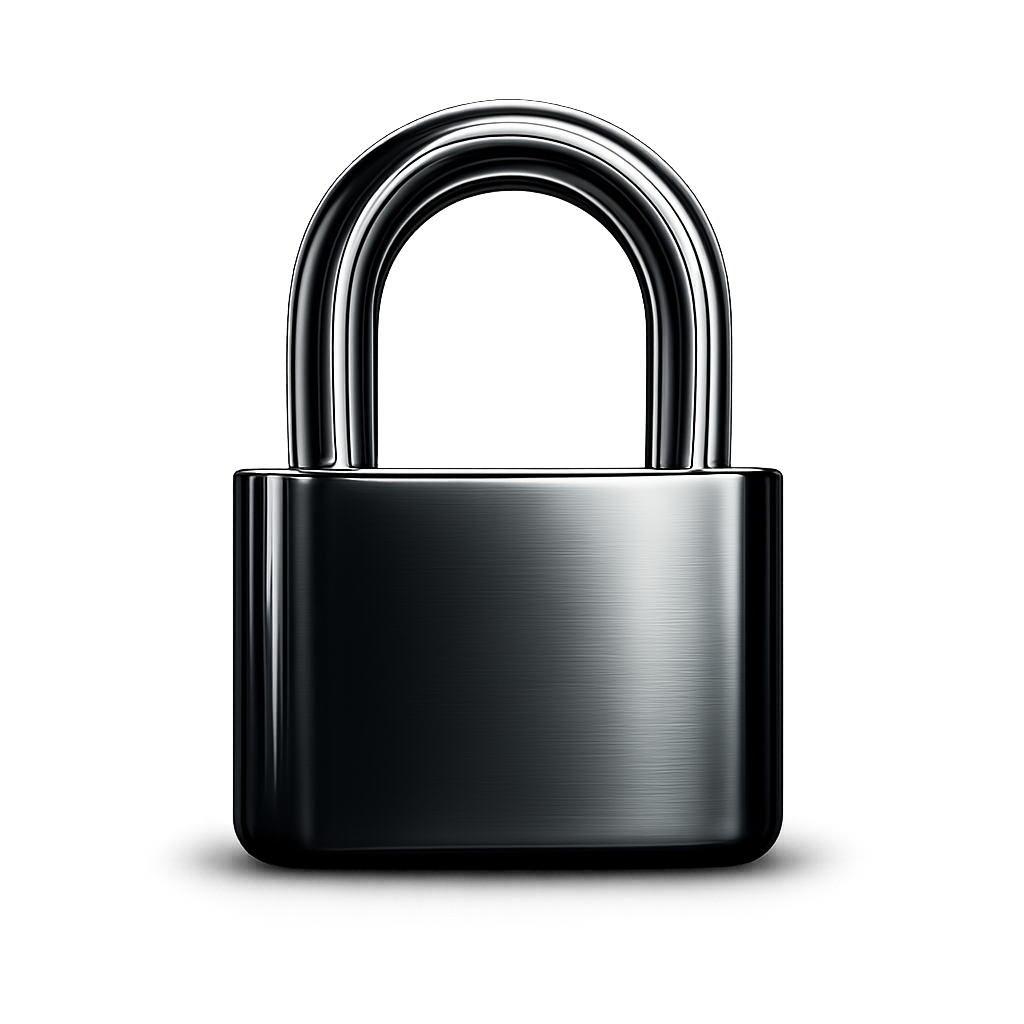 Chrome padlock